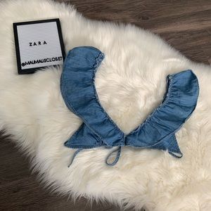 NWT Zara Jean Ruffle Bralette Crop Top Tie Back